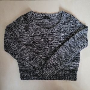 H&M black and white knit sweater